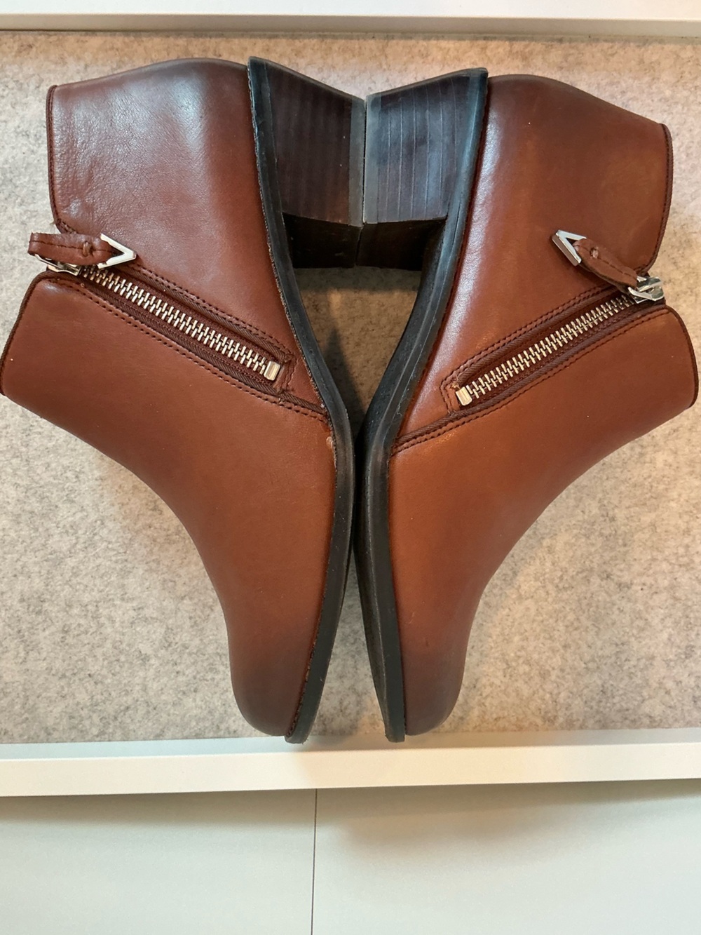 Vionic Jolene Brown Leather Ankle Boots Booties Orthotic Friendly Size 7.5 - Picture 13 of 14